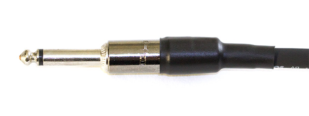 Black Powder Guitar Cable Nickel Plated Jack Plug